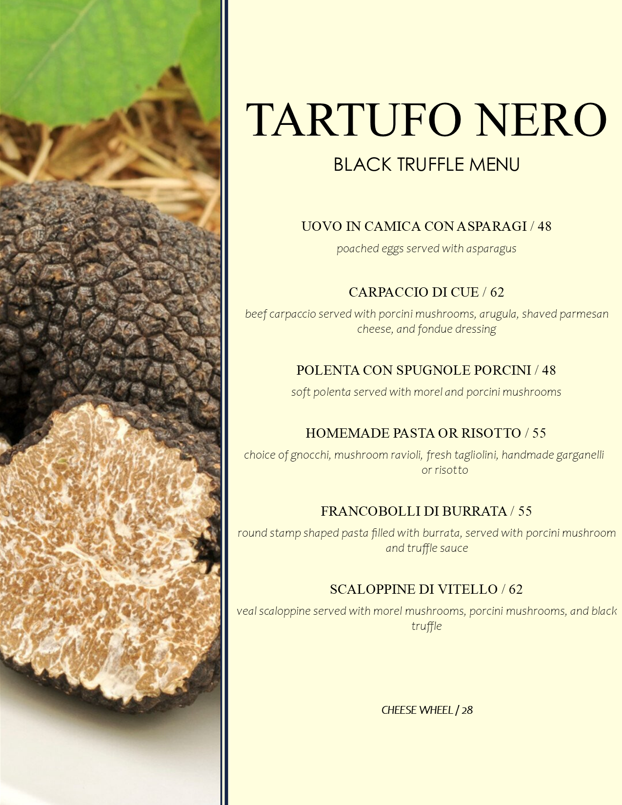 Menu | Il Pastaio Beverly Hills 